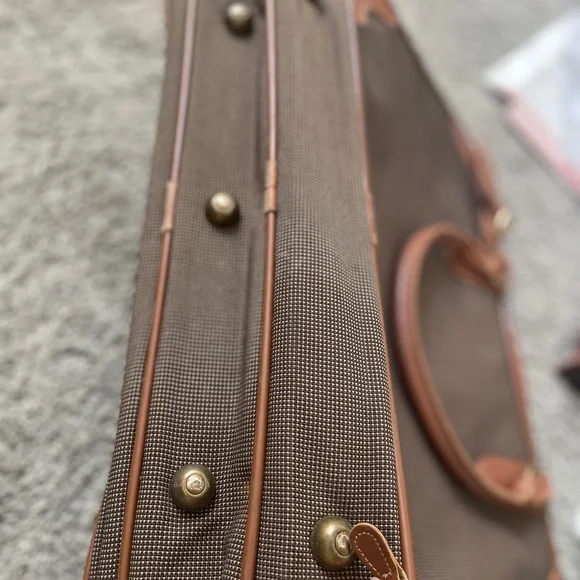 Coach TRAVELWEAVE Duffel 0565 Made in USA 1995 Leather Trim, Brass Hardware YKK - Picture 3 of 16